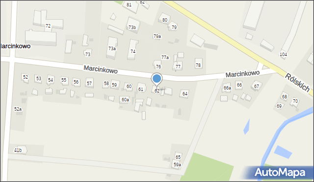 Marcinkowo, Marcinkowo, 62, mapa Marcinkowo