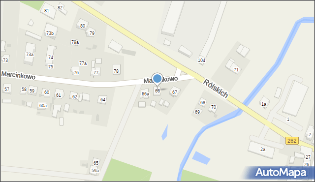Marcinkowo, Marcinkowo, 66, mapa Marcinkowo