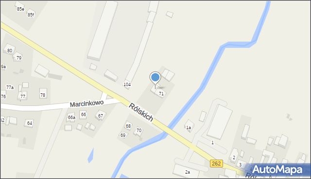 Marcinkowo, Marcinkowo, 71a, mapa Marcinkowo