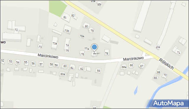 Marcinkowo, Marcinkowo, 77, mapa Marcinkowo