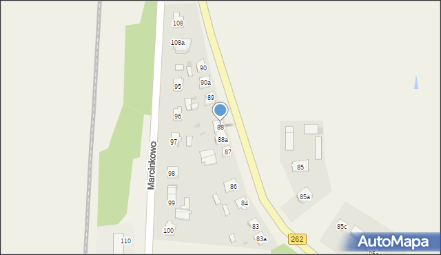 Marcinkowo, Marcinkowo, 88, mapa Marcinkowo