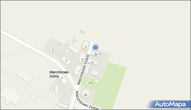 Marcinkowo Dolne, Marcinkowo Dolne, 15, mapa Marcinkowo Dolne