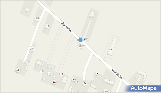 Marcinów, Marcinów, 10, mapa Marcinów