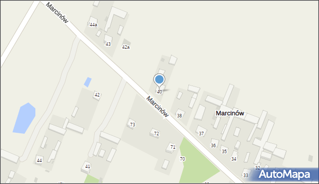 Marcinów, Marcinów, 40, mapa Marcinów