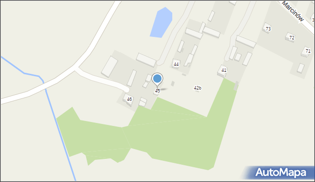 Marcinów, Marcinów, 45, mapa Marcinów