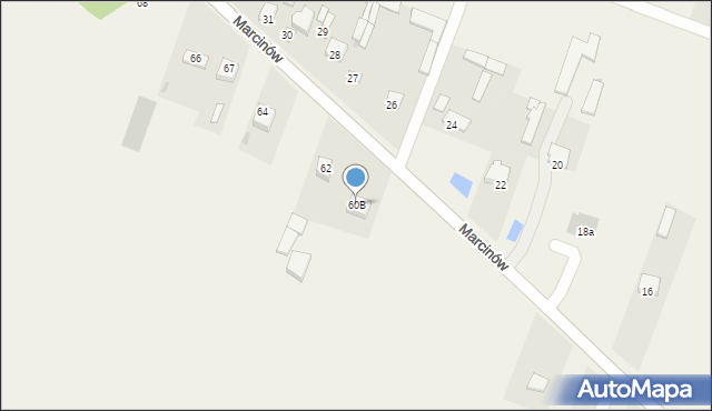 Marcinów, Marcinów, 60B, mapa Marcinów