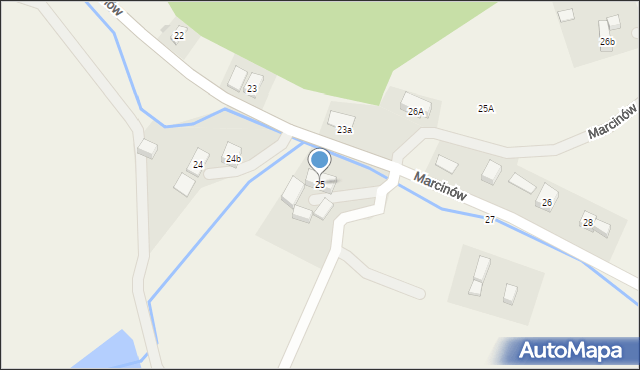 Marcinów, Marcinów, 25, mapa Marcinów