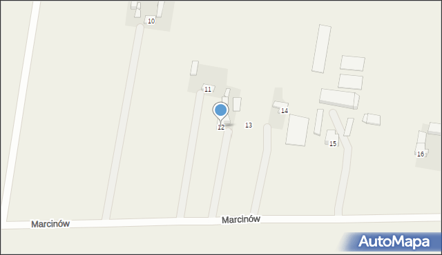 Marcinów, Marcinów, 12, mapa Marcinów