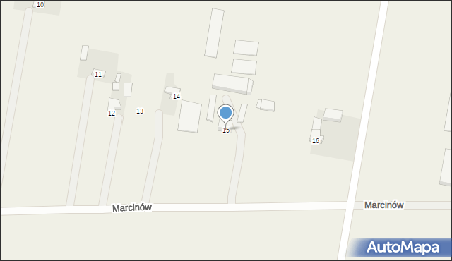 Marcinów, Marcinów, 15, mapa Marcinów