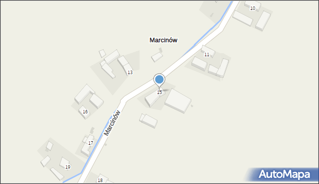 Marcinów, Marcinów, 15, mapa Marcinów