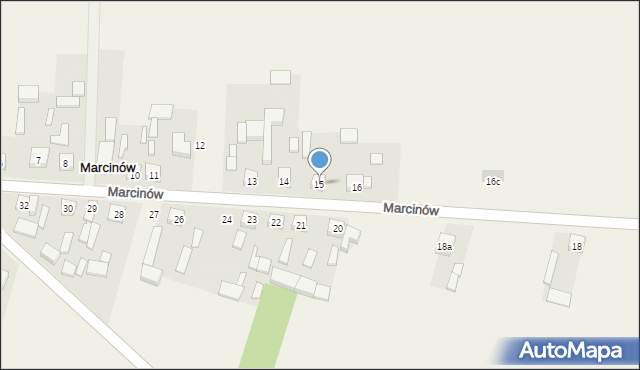 Marcinów, Marcinów, 15, mapa Marcinów