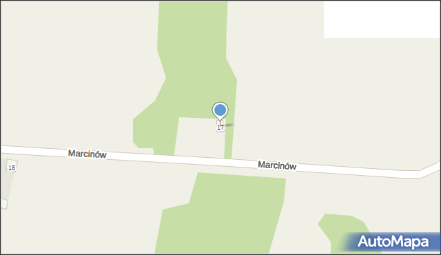 Marcinów, Marcinów, 17, mapa Marcinów