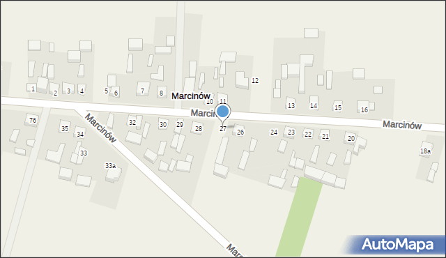 Marcinów, Marcinów, 27, mapa Marcinów