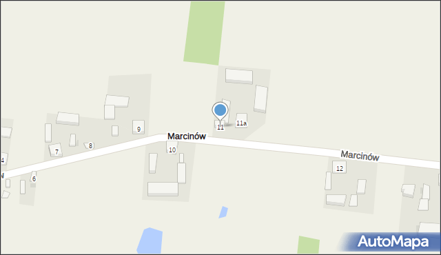 Marcinów, Marcinów, 11, mapa Marcinów