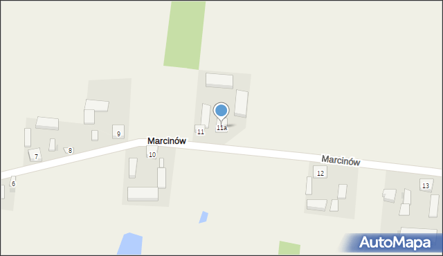 Marcinów, Marcinów, 11a, mapa Marcinów