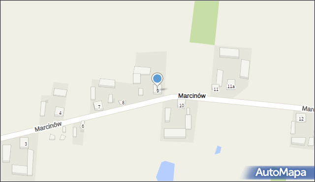 Marcinów, Marcinów, 9, mapa Marcinów