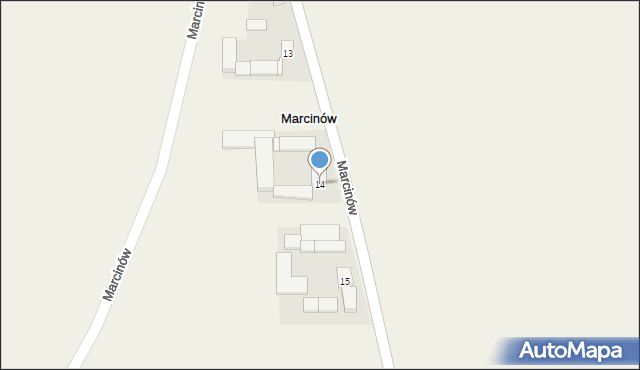 Marcinów, Marcinów, 14, mapa Marcinów