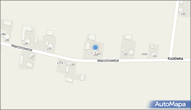 Marcinowice, Marcinowice, 133, mapa Marcinowice