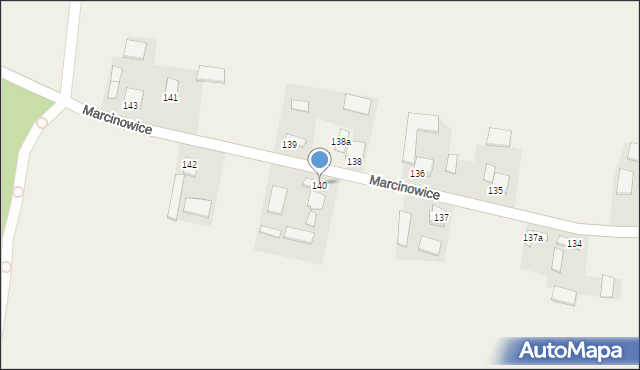 Marcinowice, Marcinowice, 140, mapa Marcinowice