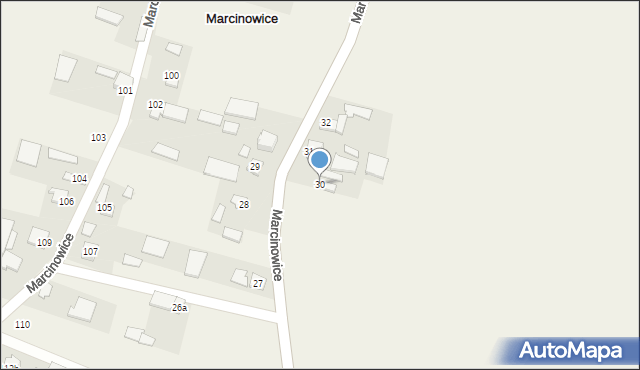 Marcinowice, Marcinowice, 30, mapa Marcinowice