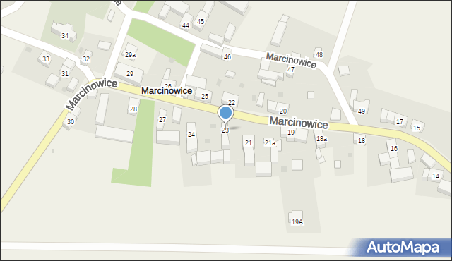 Marcinowice, Marcinowice, 23, mapa Marcinowice