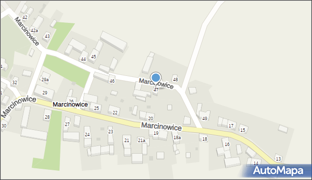 Marcinowice, Marcinowice, 47, mapa Marcinowice