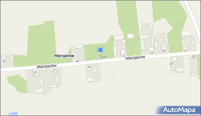 Marcjanów, Marcjanów, 20, mapa Marcjanów