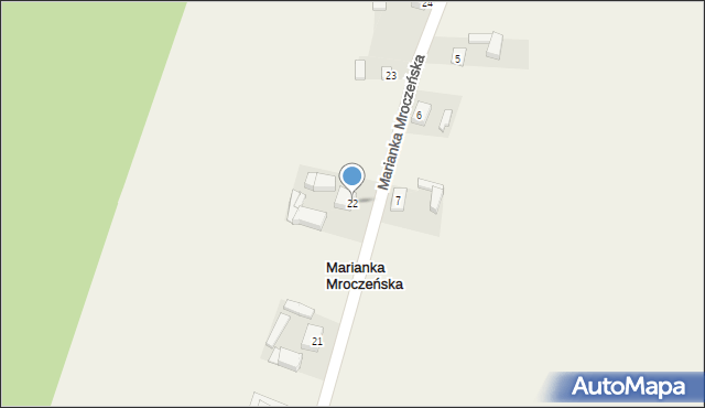 Marianka Mroczeńska, Marianka Mroczeńska, 22, mapa Marianka Mroczeńska