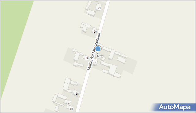 Marianka Mroczeńska, Marianka Mroczeńska, 9, mapa Marianka Mroczeńska