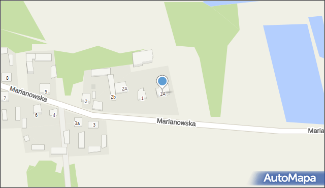 Marianów, Marianowska, 1A, mapa Marianów