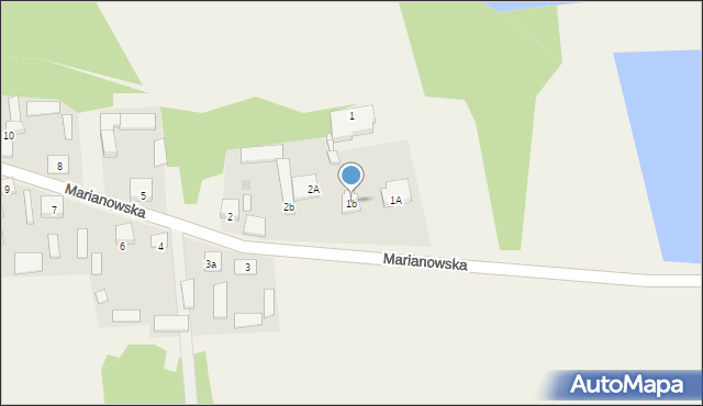 Marianów, Marianowska, 1b, mapa Marianów