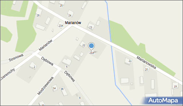 Marianów, Marianowska, 21A, mapa Marianów