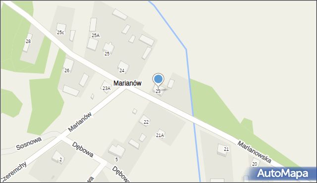 Marianów, Marianowska, 23, mapa Marianów