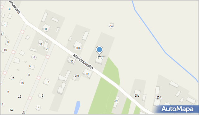 Marianów, Marianowska, 27d, mapa Marianów