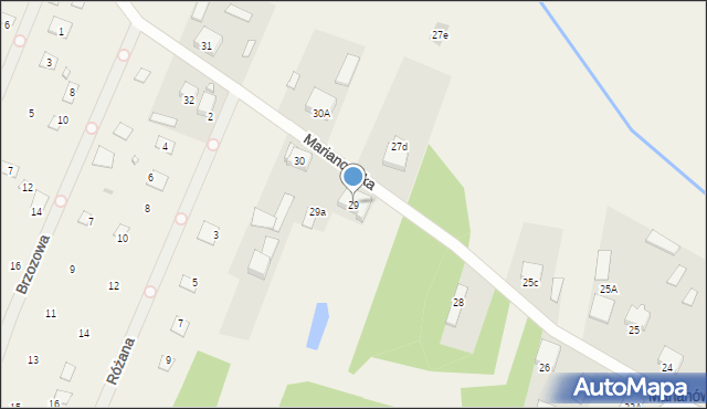 Marianów, Marianowska, 29, mapa Marianów