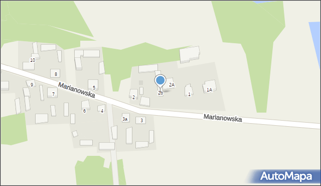 Marianów, Marianowska, 2b, mapa Marianów