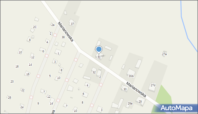 Marianów, Marianowska, 31, mapa Marianów