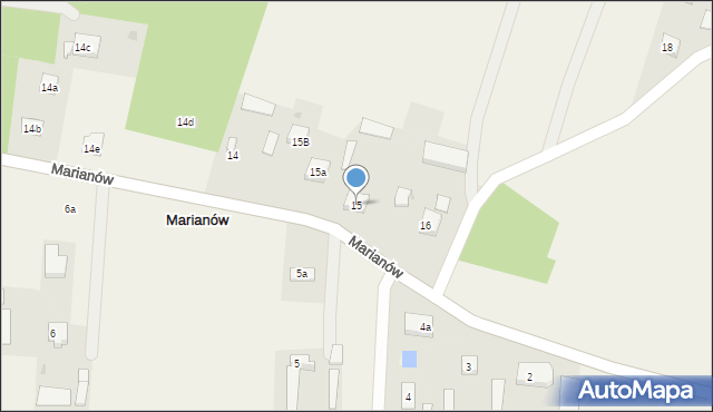 Marianów, Marianów, 15, mapa Marianów