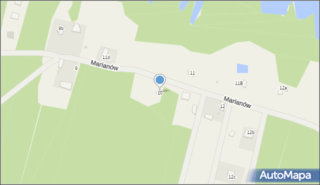 Marianów, Marianów, 10, mapa Marianów