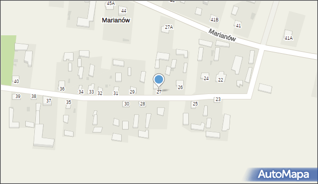 Marianów, Marianów, 27, mapa Marianów