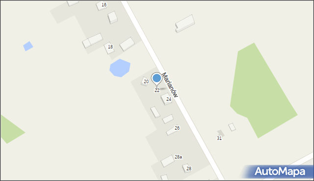 Marianów, Marianów, 22, mapa Marianów