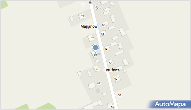 Marianów, Marianów, 65, mapa Marianów