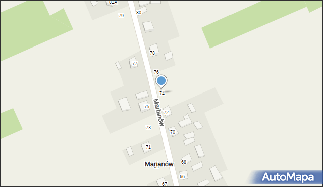 Marianów, Marianów, 74, mapa Marianów