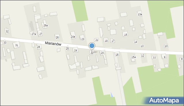 Marianów, Marianów, 22, mapa Marianów