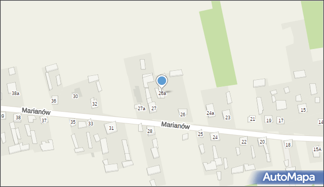 Marianów, Marianów, 26a, mapa Marianów
