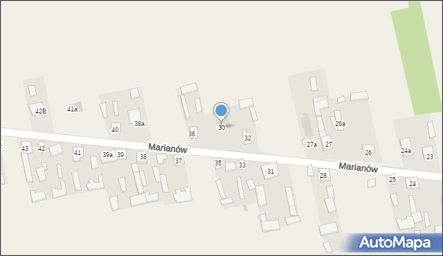 Marianów, Marianów, 30, mapa Marianów