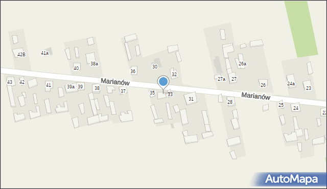 Marianów, Marianów, 34, mapa Marianów
