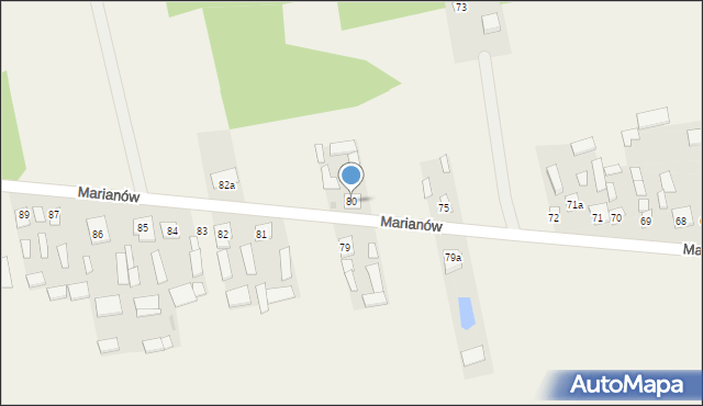 Marianów, Marianów, 80, mapa Marianów