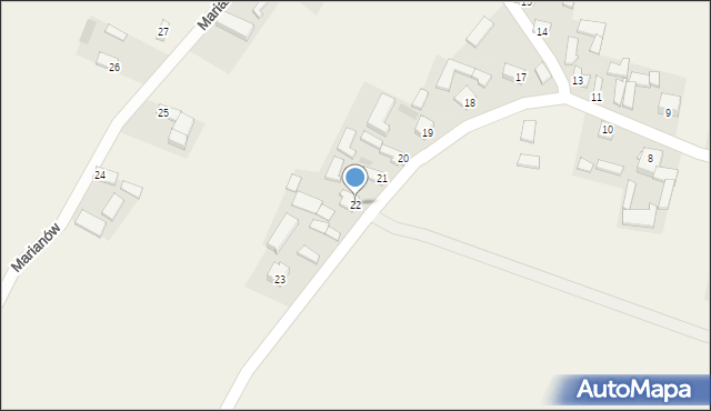 Marianów, Marianów, 22, mapa Marianów