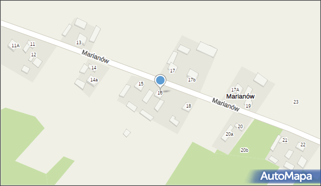 Marianów, Marianów, 16, mapa Marianów